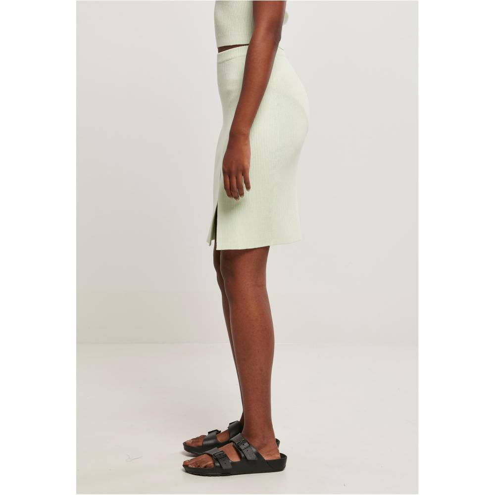 Urban Classics - Rib knit Korte rok - Groen